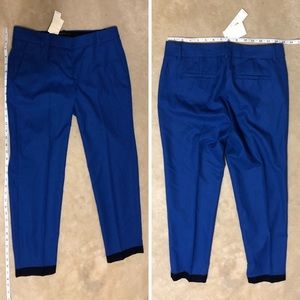 NEW J Crew blue Wool Pants, sz 2, Cafe Capri